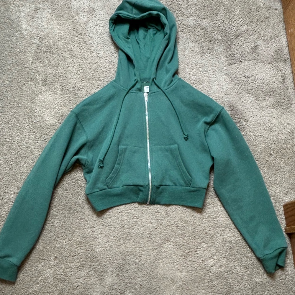 Blue cropped cotton on sweatshirt